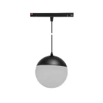 SYSTEM SHIFT - GLOBE P SUSPENDED SPHERE TRACK LIGHT 100MM (850MM CABLE) 5W 165DEG BLACK 5Y WARRANTY 2 CIRCUITS WLD40001_2F SpectrumLED