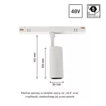 SYSTEM SHIFT - SPOT S TRACK LIGHT 35X140X178MM  6W 24DEG WHITE 5Y WARRANTY 2 CIRCUITS WLD40002_2F SpectrumLED