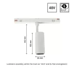 SYSTEM SHIFT - SPOT S TRACK LIGHT 35X140X178MM  6W 24DEG WHITE 5Y WARRANTY CASAMBI WLD40002_CASAMBI SpectrumLED