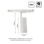 SYSTEM SHIFT - SPOT M TRACK LIGHT 44X157X178MM 10W 24DEG WHITE 5Y WARRANTY 2 CIRCUITS WLD40003_2F SpectrumLED