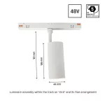 SYSTEM SHIFT - SPOT M TRACK LIGHT 44X157X178MM 10W 24DEG WHITE 5Y WARRANTY CASAMBI WLD40003_CASAMBI SpectrumLED