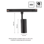 SYSTEM SHIFT - SPOT S TRACK LIGHT 35X140X178MM 6W 24DEG BLACK 5Y WARRANTY 2 CIRCUITS WLD40004_2F SpectrumLED