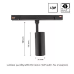 SYSTEM SHIFT - SPOT S TRACK LIGHT 35X140X178MM 6W 24DEG BLACK 5Y WARRANTY CASAMBI WLD40004_CASAMBI SpectrumLED