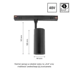 SYSTEM SHIFT - SPOT M TRACK LIGHT 44X157X178MM 10W 24DEG BLACK 5Y WARRANTY 2 CIRCUITS WLD40005_2F SpectrumLED