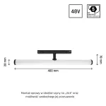 SYSTEM SHIFT - BEAM TRACK LIGHT 28X400X75MM 12W 150DEG BLACK 5Y WARRANTY CASAMBI WLD40007_CASAMBI SpectrumLED