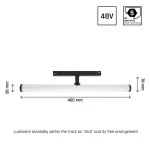 SYSTEM SHIFT - BEAM TRACK LIGHT 28X400X75MM 12W 150DEG BLACK 5Y WARRANTY CASAMBI WLD40007_CASAMBI SpectrumLED