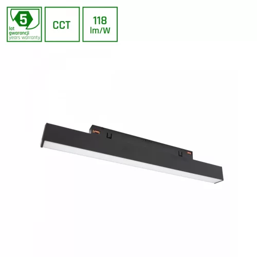 SYSTEM SHIFT CCT- LINE S TRACK LIGHT 304X23X42MM 8W 100DEG BLACK CCT SWITCH 5Y WARRANTY WLD40008_CCT SpectrumLED