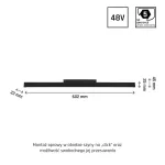 SYSTEM SHIFT - LINE M TRACK LIGHT 602X23X42MM 17W 100DEG BLACK 5Y WARRANTY 2 CIRCUITS WLD40009_2F SpectrumLED