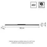 SYSTEM SHIFT - LINE L TRACK LIGHT 902X23X42MM 22W 100DEG BLACK 5Y WARRANTY 2 CIRCUITS WLD40010_2F SpectrumLED
