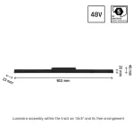 SYSTEM SHIFT - LINE L TRACK LIGHT 902X23X42MM 22W 100DEG BLACK 5Y WARRANTY CASAMBI WLD40010_CASAMBI SpectrumLED