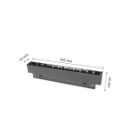 SYSTEM SHIFT - GRID S TRACK LIGHT 204X23X42MM 12W 35DEG BLACK 5Y WARRANTY 2 CIRCUITS WLD40011_2F SpectrumLED