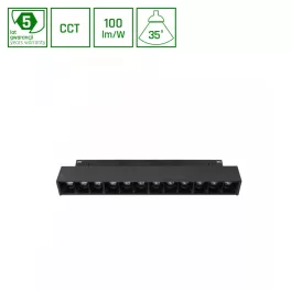   SYSTEM SHIFT CCT- GRID S TRACK LIGHT 220X23X42 12W 40DEG BLACK CCT SWITCH 5Y WARRANTY WLD40011_CCT SpectrumLED