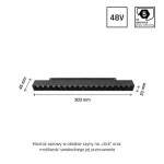 SYSTEM SHIFT - GRID M TRACK LIGHT 303X23X42MM 17W 35DEG BLACK 5Y WARRANTY 2 CIRCUITS WLD40012_2F SpectrumLED