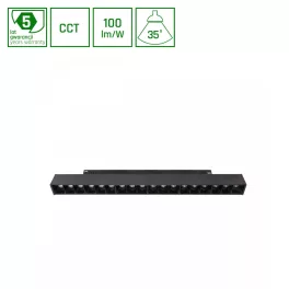   SYSTEM SHIFT CCT- GRID M TRACK LIGHT 330X23X42MM 17W 40DEG BLACK CCT SWITCH 5Y WARRANTY WLD40012_CCT SpectrumLED