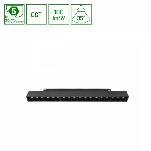 SYSTEM SHIFT CCT- GRID M TRACK LIGHT 330X23X42MM 17W 40DEG BLACK CCT SWITCH 5Y WARRANTY WLD40012_CCT SpectrumLED