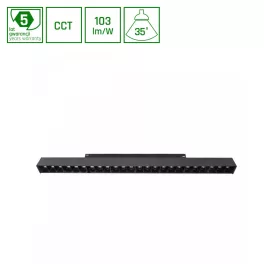   SYSTEM SHIFT CCT- GRID L TRACK LIGHT 440X23X42MM 22W 40DEG BLACK CCT SWITCH 5Y WARRANTY