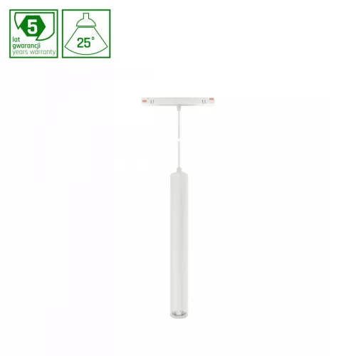 SYSTEM SHIFT - HANGIT SUSPENDED SPHERE TRACK LIGHT 40X297 (935MM CABLE) 12W 25DEG WHITE 5Y WARRANTY 2 CIRCUITS WLD40035_2F SpectrumLED