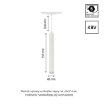 SYSTEM SHIFT - HANGIT SUSPENDED SPHERE TRACK LIGHT 40X297 (935MM CABLE) 12W 25DEG WHITE 5Y WARRANTY 2 CIRCUITS WLD40035_2F SpectrumLED