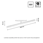 SYSTEM SHIFT - BEAM TRACK LIGHT 28X400X75MM 12W 150DEG WHITE 5Y WARRANTY CASAMBI WLD40036_CASAMBI SpectrumLED