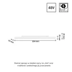 SYSTEM SHIFT - LINE S TRACK LIGHT 304X23X42MM 8W 100DEG WHITE 5Y WARRANTY 2 CIRCUITS WLD40037_2F SpectrumLED