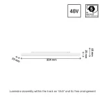 SYSTEM SHIFT - LINE S TRACK LIGHT 304X23X42MM 8W 100DEG WHITE 5Y WARRANTY CASAMBI WLD40037_CASAMBI SpectrumLED