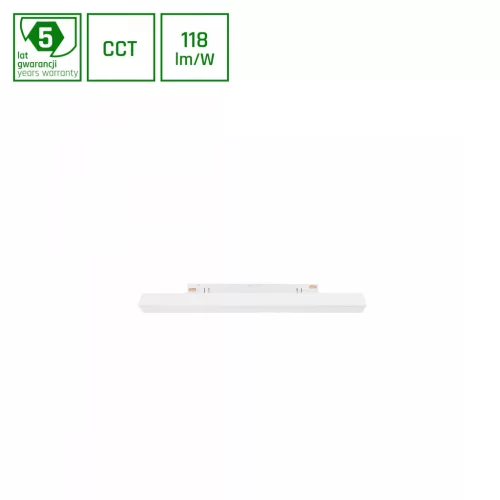 SYSTEM SHIFT CCT- LINE S TRACK LIGHT 304X23X42MM 8W 100DEG WHITE CCT SWITCH 5Y WARRANTY WLD40037_CCT SpectrumLED