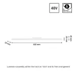 SYSTEM SHIFT - LINE M TRACK LIGHT 602X23X42MM 17W 100DEG WHITE 5Y WARRANTY CASAMBI WLD40038_CASAMBI SpectrumLED