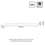 SYSTEM SHIFT - LINE L TRACK LIGHT 902X23X42MM 22W 100DEG WHITE 5Y WARRANTY 2 CIRCUITS WLD40039_2F SpectrumLED