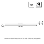 SYSTEM SHIFT - LINE L TRACK LIGHT 902X23X42MM 22W 100DEG WHITE 5Y WARRANTY CASAMBI WLD40039_CASAMBI SpectrumLED