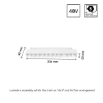 SYSTEM SHIFT - GRID S TRACK LIGHT 204X23X42MM 12W 35DEG WHITE 5Y WARRANTY CASAMBI WLD40040_CASAMBI SpectrumLED