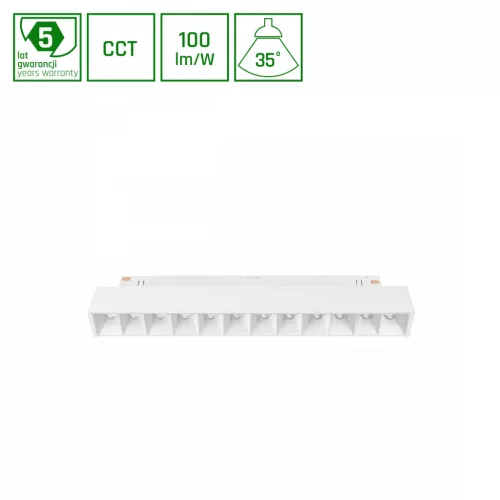 SYSTEM SHIFT CCT- GRID S OPRAWA LINIOWA 220X23X42 12W 40ST BIAŁY CCT SWITCH 5 LAT GW. WLD40040_CCT SpectrumLED