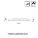 SYSTEM SHIFT - GRID M TRACK LIGHT 303X23X42MM 17W 35DEG WHITE 5Y WARRANTY 2 CIRCUITS WLD40041_2F SpectrumLED
