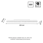 SYSTEM SHIFT - GRID L TRACK LIGHT 404X23X42MM 22W 35DEG WHITE 5Y WARRANTY 2 CIRCUITS WLD40042_2F SpectrumLED