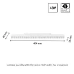 SYSTEM SHIFT - GRID L TRACK LIGHT 404X23X42MM 22W 35DEG WHITE 5Y WARRANTY CASAMBI WLD40042_CASAMBI SpectrumLED