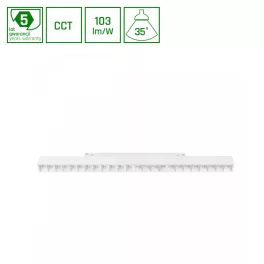   SYSTEM SHIFT CCT- GRID L TRACK LIGHT 440X23X42MM 22W 40DEG WHITE CCT SWITCH 5Y WARRANTY WLD40042_CCT SpectrumLED