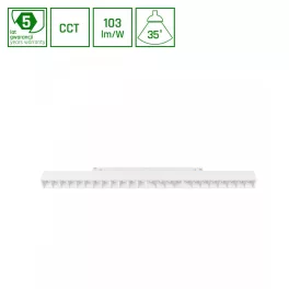   SYSTEM SHIFT CCT- GRID L TRACK LIGHT 440X23X42MM 22W 40DEG WHITE CCT SWITCH 5Y WARRANTY WLD40042_CCT SpectrumLED