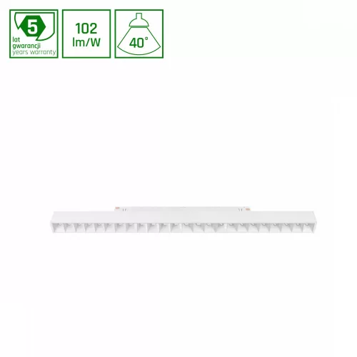 SYSTEM SHIFT SMART- GRID L TRACK LIGHT 404MM 22W 35DEG WHITE CCT/DIM 5 Y WARRANTY WLD40042_SMART SpectrumLED