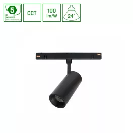   SYSTEM SHIFT CCT - SPOT M/L TRACKLIGHT 55x120x163mm 12W 24ST BLACK 5Y WARRANTY WLD40088_CCT SpectrumLED