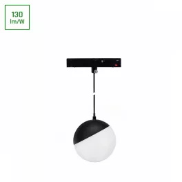   SYSTEM SHIFT BASIC - GLOBE P BALL LUMINAIRE SUSPENDED 90MM 10W  3000K BLACK WLD70002WW SpectrumLED