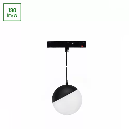 SYSTEM SHIFT BASIC - GLOBE P BALL LUMINAIRE SUSPENDED 90MM 10W  3000K BLACK WLD70002WW SpectrumLED