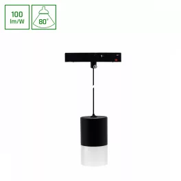   SYSTEM SHIFT BASIC - HANGIT LUMINAIRE SUSPENDED 55X95MM (1100MM WIRE) 6W 3000K BLACK WLD70005WW SpectrumLED