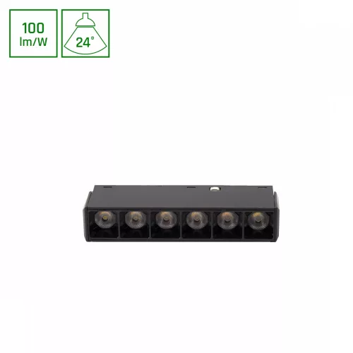 SYSTEM SHIFT BASIC - GRID XS LINEAR LUMINAIRE 110MM 6W 3000K BLACK WLD70009WW SpectrumLED