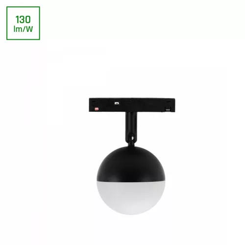 SYSTEM SHIFT BASIC - GLOBE BALL LUMINAIRE 90MM 10W 4000K BLACK WLD70020NW SpectrumLED