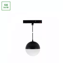   SYSTEM SHIFT BASIC - GLOBE P BALL LUMINAIRE SUSPENDED 90MM 10W  4000K BLACK WLD70021NW SpectrumLED