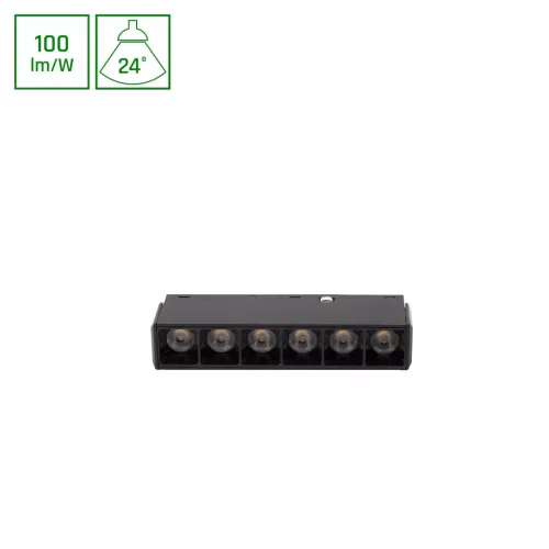 SYSTEM SHIFT BASIC - GRID XS LINEAR LUMINAIRE 110MM 6W 4000K BLACK WLD70028NW SpectrumLED