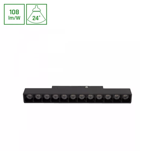 SYSTEM SHIFT BASIC - GRID S LINEAR LUMINAIRE 220MM 12W 4000K BLACK WLD70029NW SpectrumLED