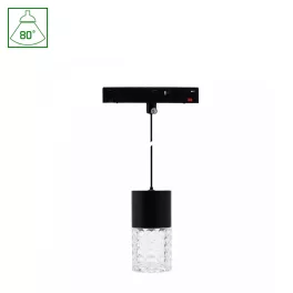   SYSTEM SHIFT BASIC - HANGIT CRYDEGAL LUMINAIRE SUSPENDED 55X110MM (1100MM WIRE) 7W 2700K BLACK WLD70034WW SpectrumLED