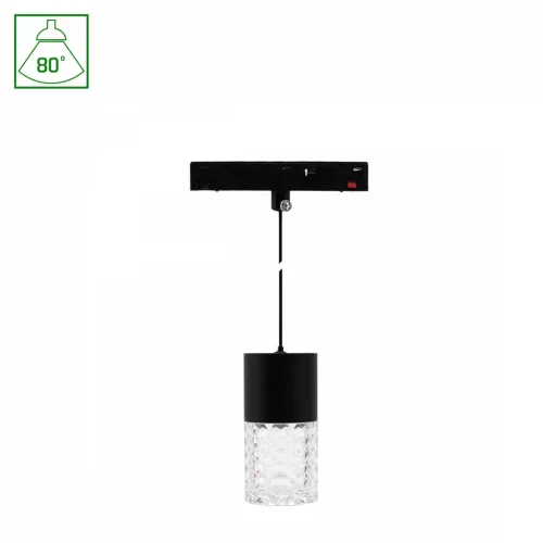 SYSTEM SHIFT BASIC - HANGIT CRYDEGAL LUMINAIRE SUSPENDED 55X110MM (1100MM WIRE) 7W 2700K BLACK WLD70034WW SpectrumLED