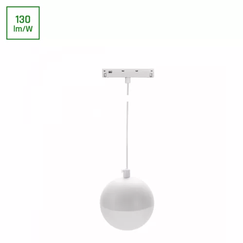 SYSTEM SHIFT BASIC - GLOBE P BALL LUMINAIRE SUSPENDED 90MM 10W  4000K WHITE WLD70037NW SpectrumLED