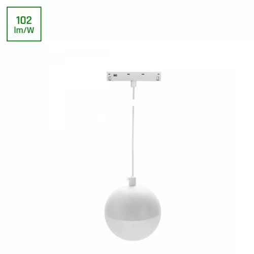 SYSTEM SHIFT BASIC - GLOBE P BALL LUMINAIRE SUSPENDED 90MM 10W  2700K WHITE WLD70037WW SpectrumLED